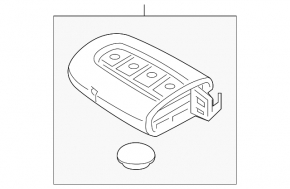 Hyundai Sonata 11-15 smart key with 4 buttons