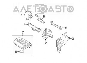 Hyundai Sonata 11-15 smart key, 4 buttons, scratches