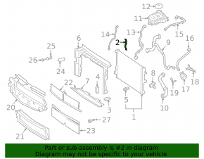 Upper left radiator bracket for Mercedes H247 GLA 20-26 M260, metal