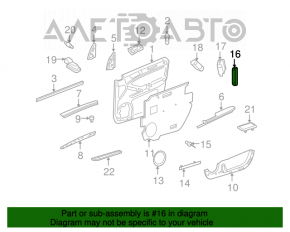 Front left window lift control for Mercedes W164 ML