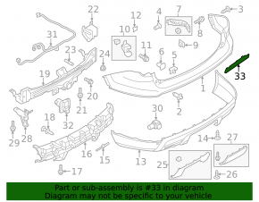 Reflector rear left Ford Explorer 11-15 prerest