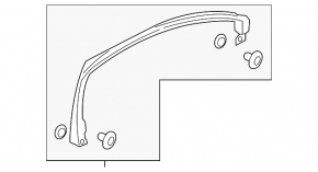 Door frame inner front left Lincoln MKX 16-