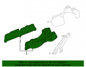 Exhaust manifold Cadillac CTS 14-19 2.0T