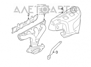 Nissan Versa 1.8 10-12 exhaust manifold with lambda sensor