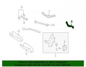 Upper control arm, rear, front, right, Mercedes W221