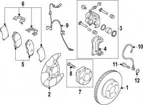 Front right brake hose Subaru Outback 20-