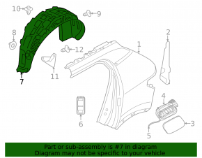 Rear right mudguard Volvo XC40 19-25