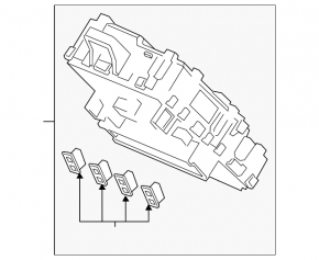 Fuse box under the dashboard Honda CRV 17-22 LX