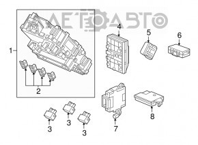 Fuse box under the dashboard Honda CRV 17-22 LX