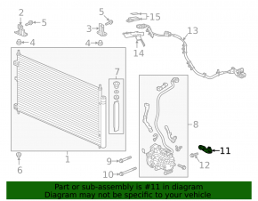 Honda Clarity 18-21 usa air conditioner compressor bracket