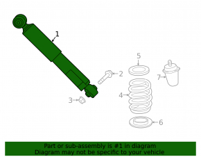 Rear left shock absorber Lexus NX300h 15-21