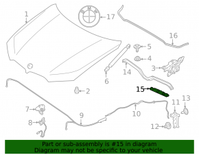 BMW iX 21-25 small front hood seal