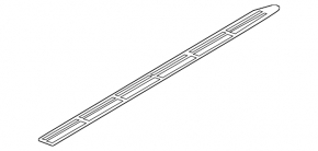 Right side step sill trim for BMW X7 G07 19-25, black with chrome