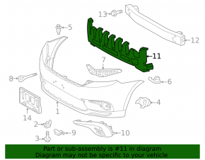 Front Bumper Absorber Toyota Highlander 11-13 hybrid