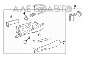 Glove box, glove compartment Toyota Camry v70 18-21 ser