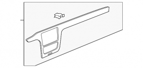 Front panel trim center VW Passat 20-22 black-gray