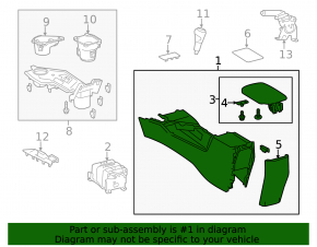 Console center armrest and cup holders Toyota Rav4 16-18