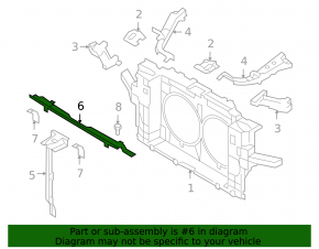 Infiniti FX35 QX70 09-17 Front Bumper Upper Mounting Bar