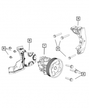 Power steering pump Dodge Journey 11-19 3.6