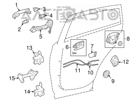 Front right outer handle cap for Toyota Rav4 13-16