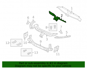 Mitsubishi Outlander 10-13 Hood Lock Trim