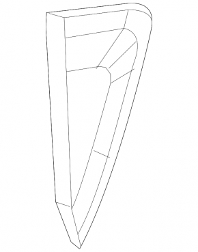 Triangle plug rear wing left Nissan Leaf 11-12 broken mount