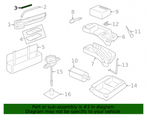 Guide for changing the wheel Audi Q7 16- plastic