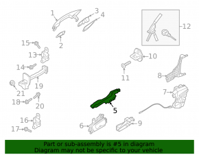 Front left door handle mechanism Hyundai Sonata 20-23