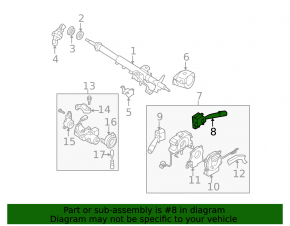 Right steering column switch for a Subaru b9 Tribeca