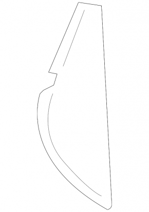 Left side panel trim for Hyundai Tucson 19-21, black