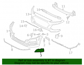 Fog light frame right Hyundai Kona 18-21 1.6, 2.0