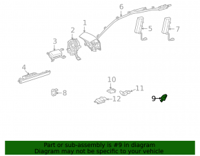 Airbag Sensor Rear Left Lexus RX350 RX450h 10-12
