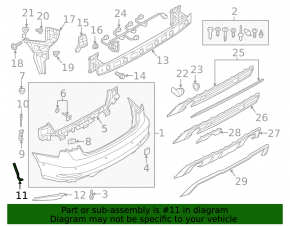 Left rear bumper bracket for Audi A3 8V 17-20 S-line