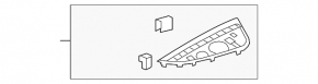 The front panel center trim for the Audi A5 F5 17-24 speakers is black, with a mesh, the mount is broken.