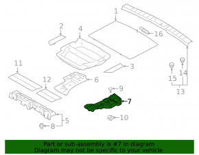 Foam trunk left Subaru Forester 19-24 SK