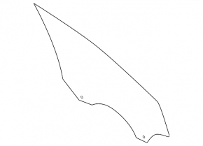 Front left door glass for Ford Escape MK3 13-19
