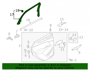 Door frame inner rear right Lincoln MKC 15-