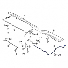 Ford Ecosport 18-22 Hood Release Cable