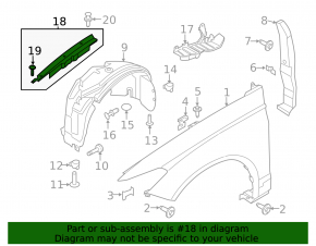 Seal wing hood-wing right Lincoln MKZ 17-
