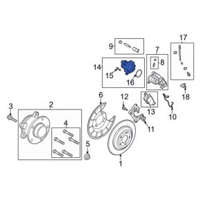 Ford Escape MK4 20-24 Rear Left Caliper Motor