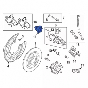 Ford Escape MK4 20-24 Rear Left Caliper Motor