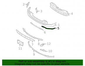 Right front bumper molding for Ford F-150 22-25 EV