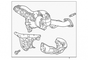 Exhaust manifold with catalytic converter Mazda 6 13-16