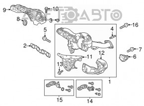 Exhaust manifold with catalytic converter Mazda 6 13-16