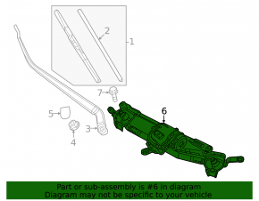 Mazda CX-50 23-24 Windscreen Wiper Linkage with Motor