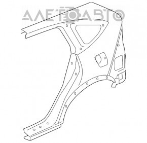 Honda CRV 12-16 rear right quarter wing