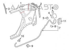 Honda CRV 12-16 rear right quarter wing
