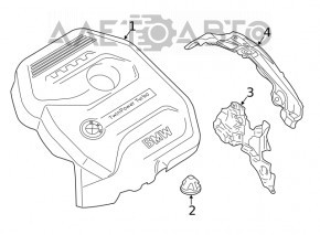 Engine cover BMW X3 G01 18-19 2.0T without sound insulation
