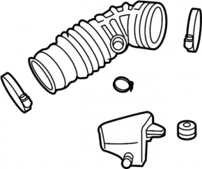 Air duct to the left manifold Infiniti G35 4d 06-09