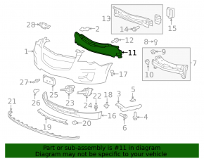 Absorber front bumper Chevrolet Equinox 10-15 dorest
